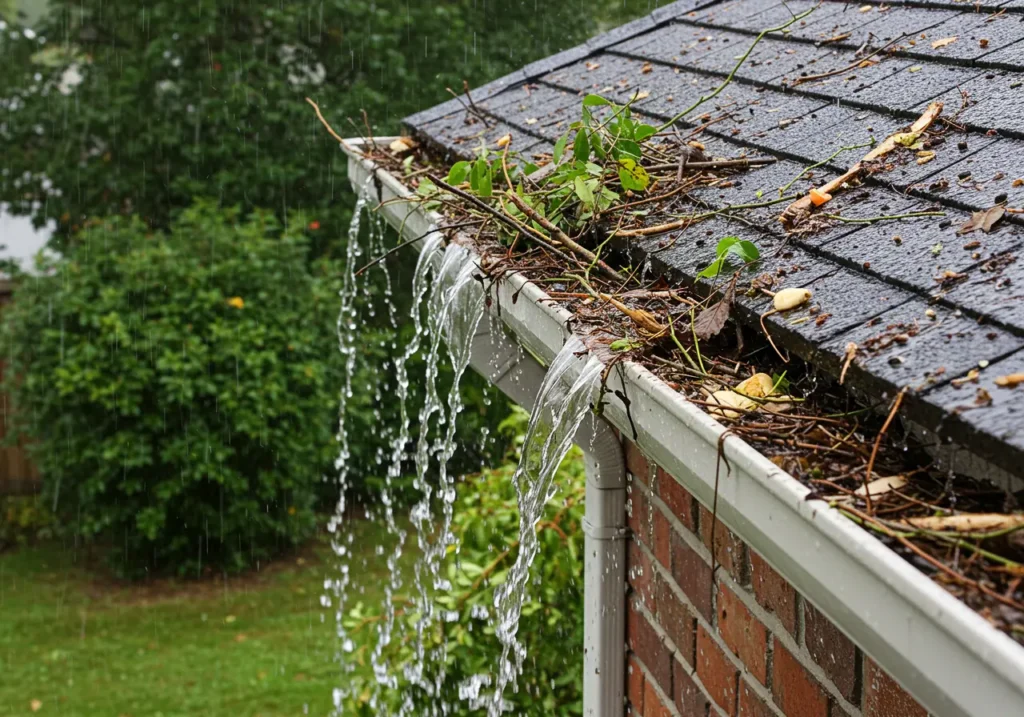 Overflowing or Clogged Gutters
